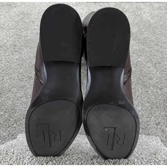 Lauren Ralph Lauren Mariah Dark Brown Leather Riding Boots 7.5B Preppy Old Money - Picture 12 of 16